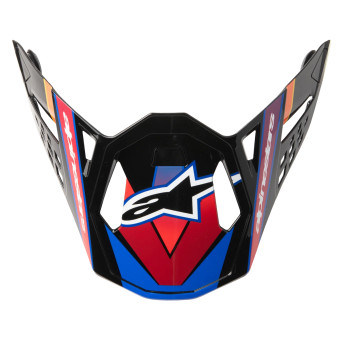 Helmet Spares Alpinestars Visor S-M10 Era Blue Red Yellow Fluo Glossy Helmet Spares Alpinestars Visor S-M10 Era Blue Red Yellow Fluo Glossy