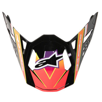 Helmet Spares Alpinestars Visor S-M10 Era Pink Violet Yellow Fluo Glossy Helmet Spares Alpinestars Visor S-M10 Era Pink Violet Yellow Fluo Glossy