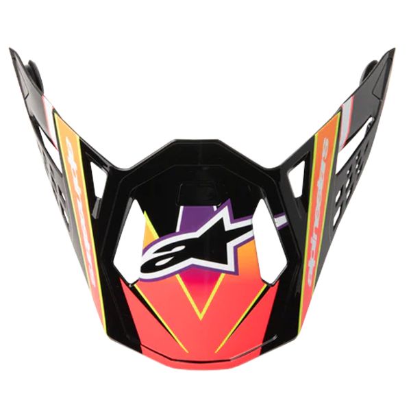 Helmet Spares Alpinestars Visor S-M10 Era Pink Violet Yellow Fluo Glossy