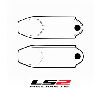 Helmet Spares LS2 Chinstrap Cover Pioneer II MX702 - Fast II MX708