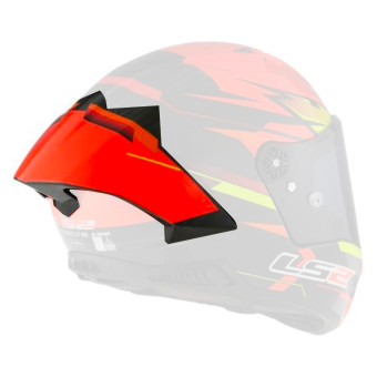 Helmet Spares LS2 Spoiler Thunder C GP Fire Red Black FF805