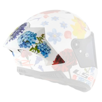 Helmet Spares LS2 Spoiler Thunder C GP Flowers White FF805 Helmet Spares LS2 Spoiler Thunder C GP Flowers White FF805