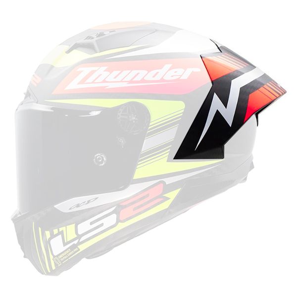 Helmet Spares LS2 Spoiler Thunder GP Aero Replica Black FF805
