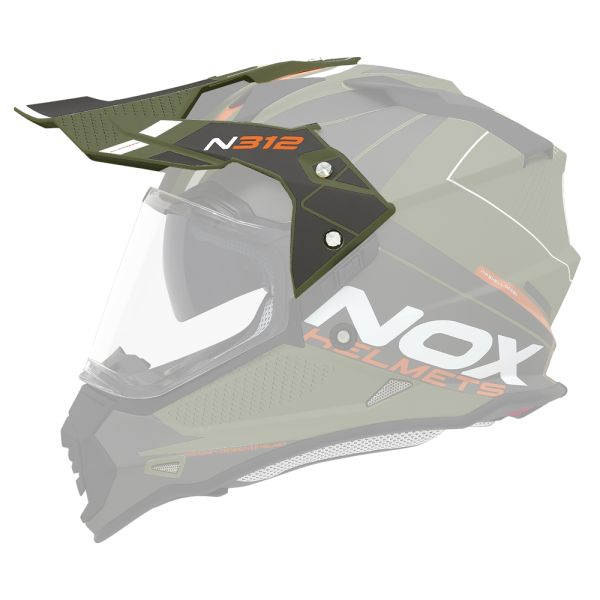 Helmet Spares NOX N312 Drone khaki matte orange peak