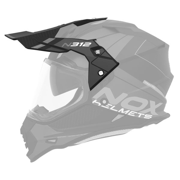 Helmet Spares NOX N312 Drone matte black titanium peak