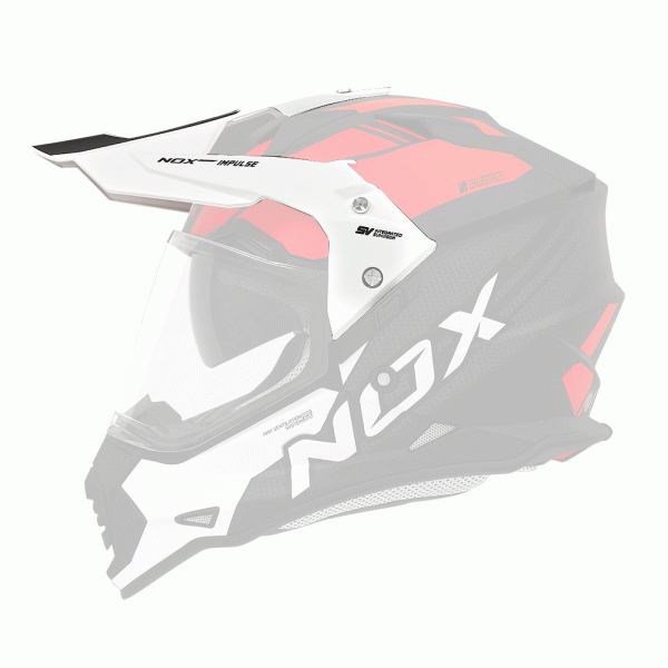Helmet Spares NOX N312 Impulse cap white red