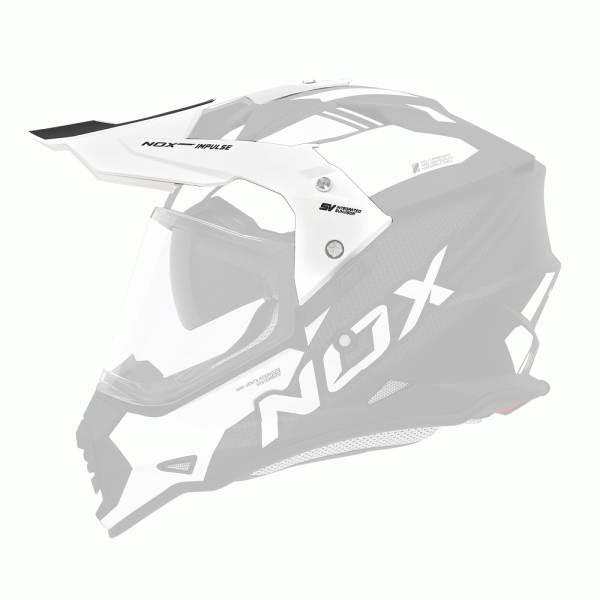 Helmet Spares NOX N312 Impulse matte black white cap