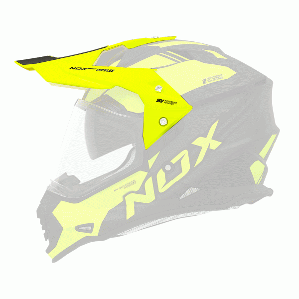 Helmet Spares NOX N312 Impulse cap black matte yellow