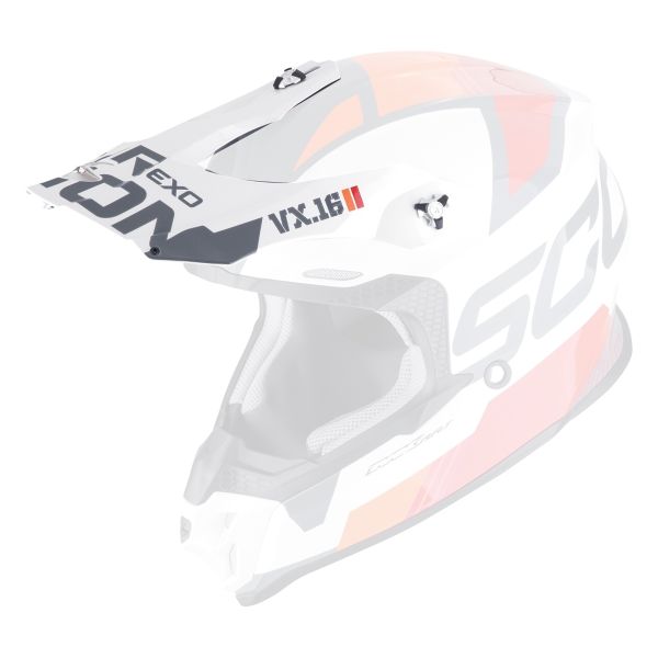 Helmet Spares Scorpion VX-16 Peak - VX-16 Evo Air Analog White Orange