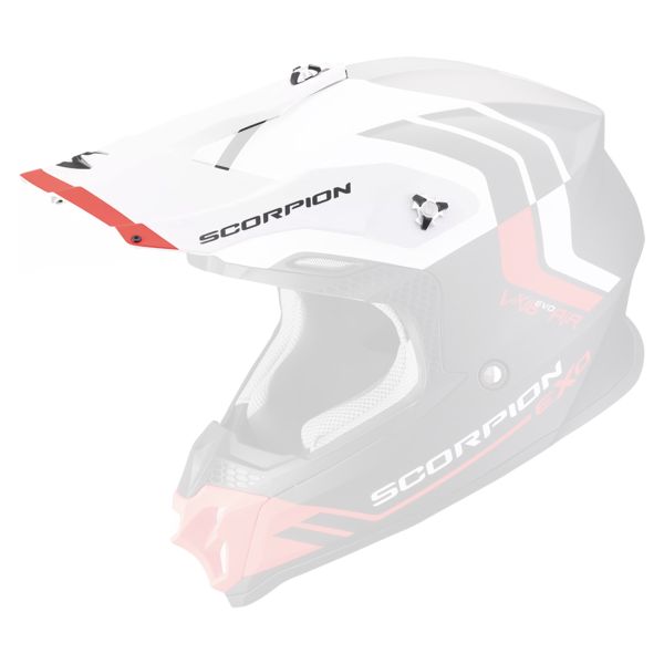Helmet Spares Scorpion VX-16 Peak - VX-16 Evo Air Fusion Matt Black Red