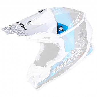 Helmet Spares Scorpion VX-16 Peak - VX-16 Evo Air Gem White Blue Helmet Spares Scorpion VX-16 Peak - VX-16 Evo Air Gem White Blue