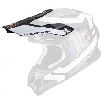 Helmet Spares Scorpion VX-16 Peak - VX-16 Evo Air Tub Metal Black Gold Helmet Spares Scorpion VX-16 Peak - VX-16 Evo Air Tub Metal Black Gold
