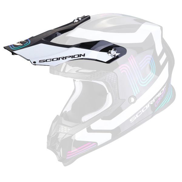 Helmet Spares Scorpion VX-16 Peak - VX-16 Evo Air Tub Metal Black White