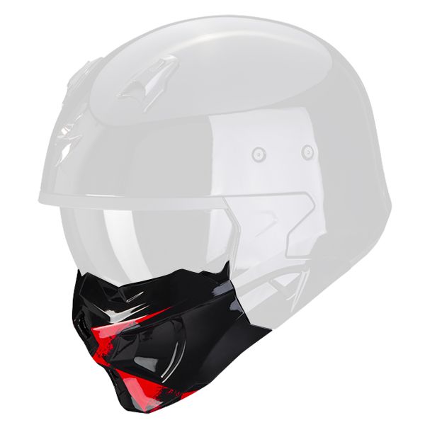 Helmet Spares Scorpion Covert-X Tanker Black Red mask