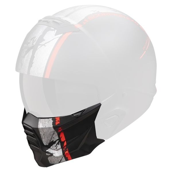 Helmet Spares Scorpion Exo Combat II Lord Matt Black Red Mask