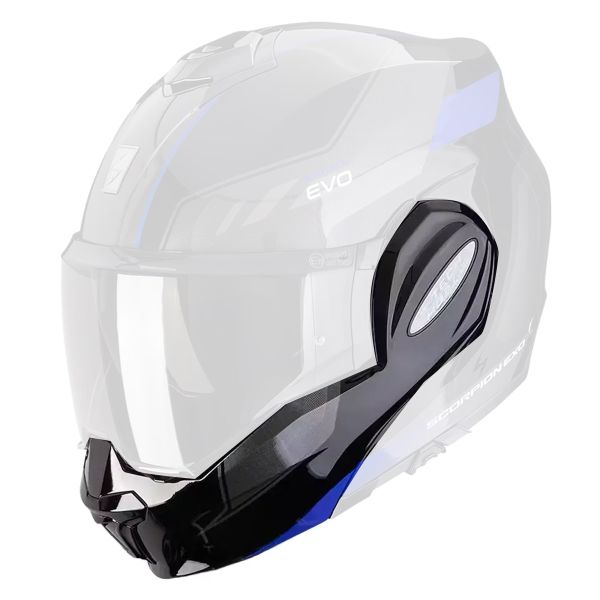 Helmet Spares Scorpion Exo Tech Evo Socius Black Blue chinstrap