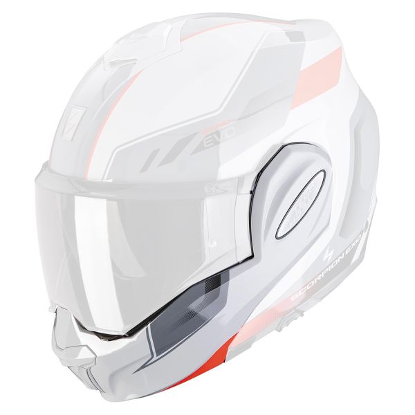 Helmet Spares Scorpion Exo Tech Evo Socius Grey Red chinstrap