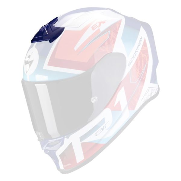 Helmet Spares Scorpion Ventilation Superieure Exo R1 Air Infini White Blue Red