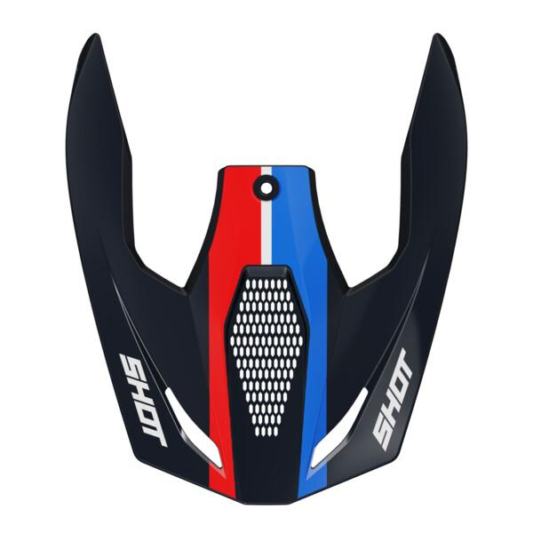 Helmet Spares SHOT Race Iron blue red glossy peak