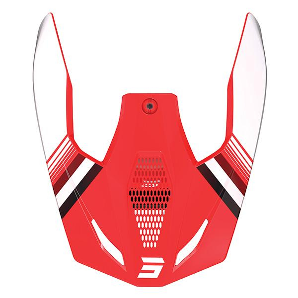 Helmet Spares SHOT Race Tracer red glossy peak