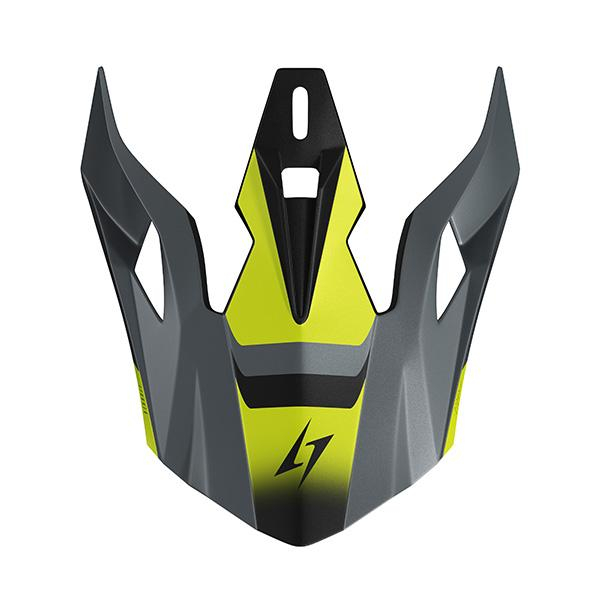 Helmet Spares Stormer Dust Madness black neon yellow metal matt peak