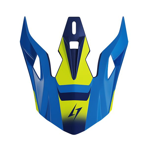 Helmet Spares Stormer Dust Madness blue neon yellow glossy peak