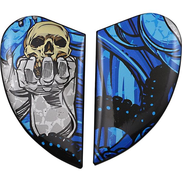 Helmet Spares ICON Airform Ships Company Blue Side Plates