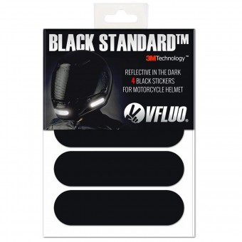 Helmet reflective stickers VFLUO Black Standard Stickers - Reflective kit for motorcycle helmet