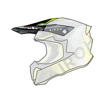 Helmet Spares Airoh Twist 2.0 Bit Yellow Visor Helmet Spares Airoh Twist 2.0 Bit Yellow Visor