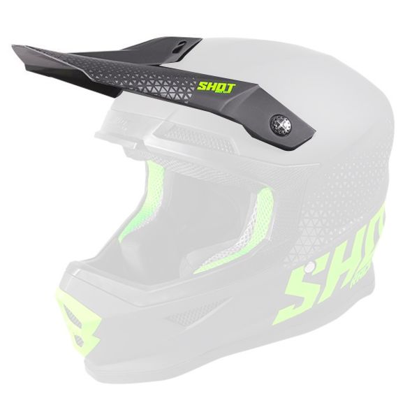 Visors SHOT Visor Furious Raw Black Neon Green Matt