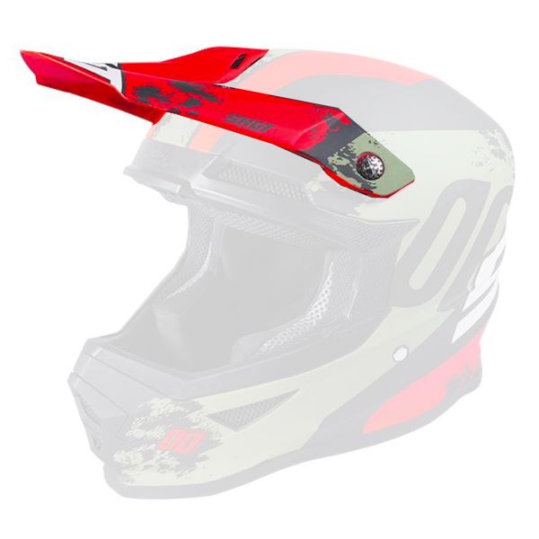 Visors SHOT Visor Furious Shadow Kaki Red Matt