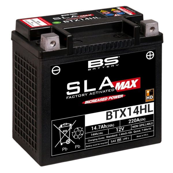 Batteries BS Battery BS Battery BTX14HL SLA-MAX