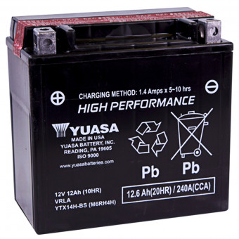 Batteries Yuasa YTX14H-BS .69LTR