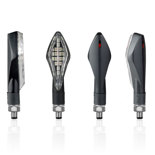 Motorcycle and Scooter Turn Sign Chaft Hunter Matt Black Motorcycle and Scooter Turn Sign Chaft Hunter Matt Black