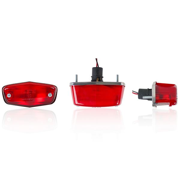 Motorcycle Lights and Headlights Chaft Back Red