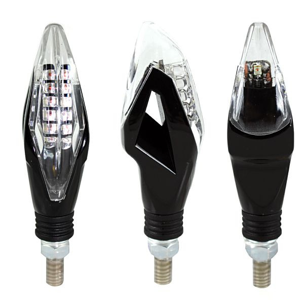 Motorcycle and Scooter Turn Sign Chaft Dragon Black