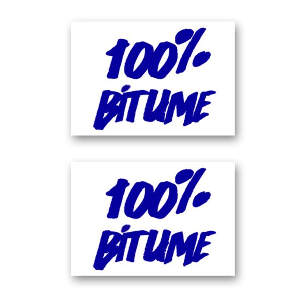 Stickers 100% Bitume Set 2 Stickers 100% Bitume 14 x 11 Blue