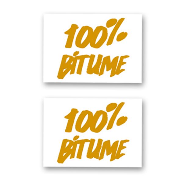 Stickers 100% Bitume Set 2 Stickers 100% Bitume 14 x 11 Gold