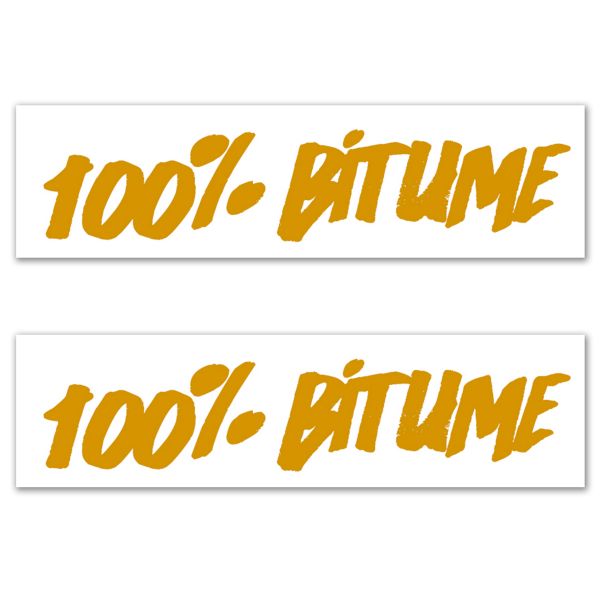 Stickers 100% Bitume Set 2 Stickers 100% Bitume 14 x 3 Gold