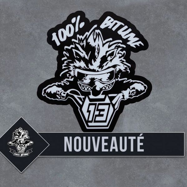 Hardware 100% Bitume 2 Stickers Niglo 9 x 8.5 cm Black