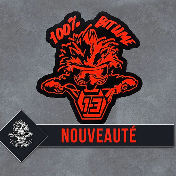 Motorcycle Accessories 100% Bitume 2 Stickers Niglo 9 x 8.5 cm Orange