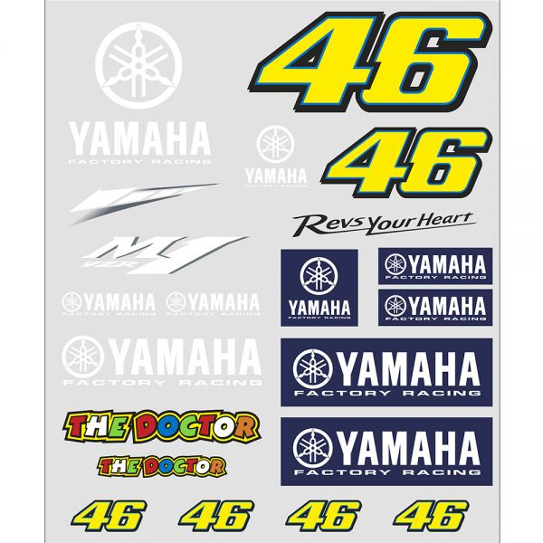 Motorcycle Accessories VR 46 Sticker Set Big Yamaha V46