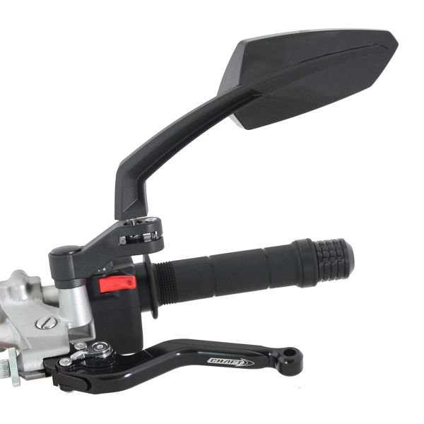 Mirrors Chaft Twin Matt Black (The Pair)