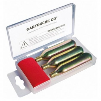 Safety Tecnoglobe 3 Cartridges CO2 TG Kit Reparation Tubeless Safety Tecnoglobe 3 Cartridges CO2 TG Kit Reparation Tubeless
