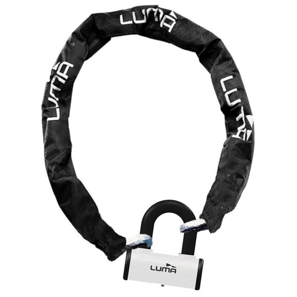 Motorcycle Accessories LUMA 10 mm White Combo Chain Lock