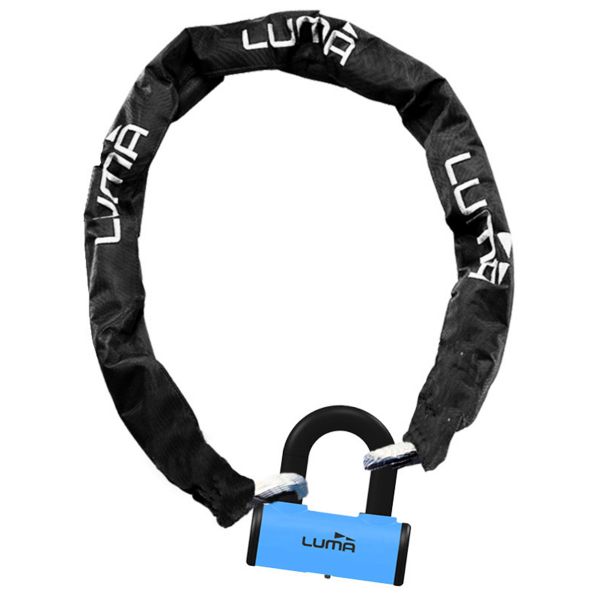 Motorcycle Accessories LUMA 10 mm Blue Combo Chain Lock