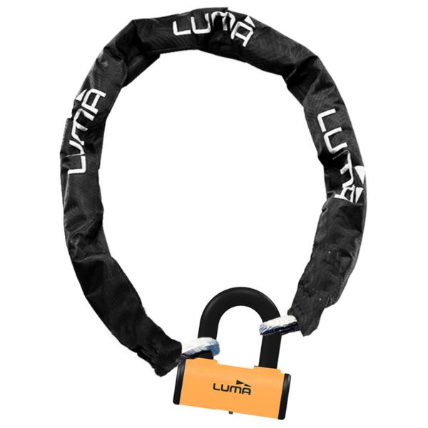 Chain and Lock Combos LUMA 10 mm Orange Combo Chain Lock