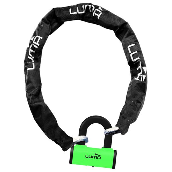 Chain and Lock Combos LUMA 10 mm Green Combo Chain Lock