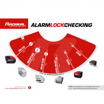 Radikal SRA Inox Diameter 14 Disc Lock With Alarm