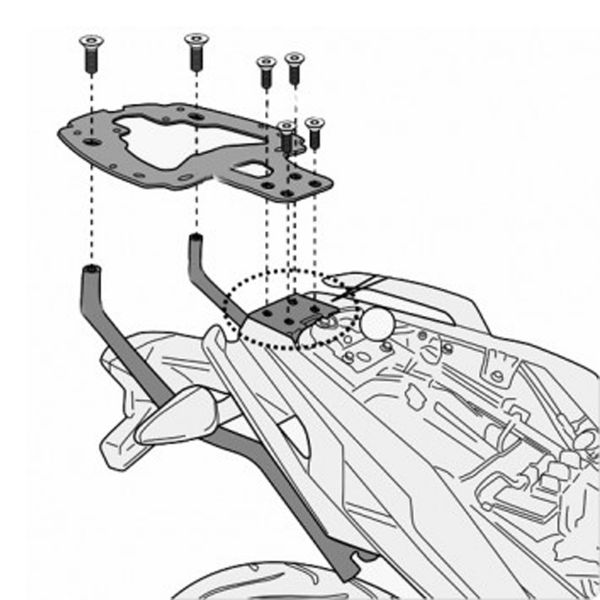 Top Box Mounting Kits Givi Monolock - Monokey SR5125 BMW G310R (17-20) Rack
